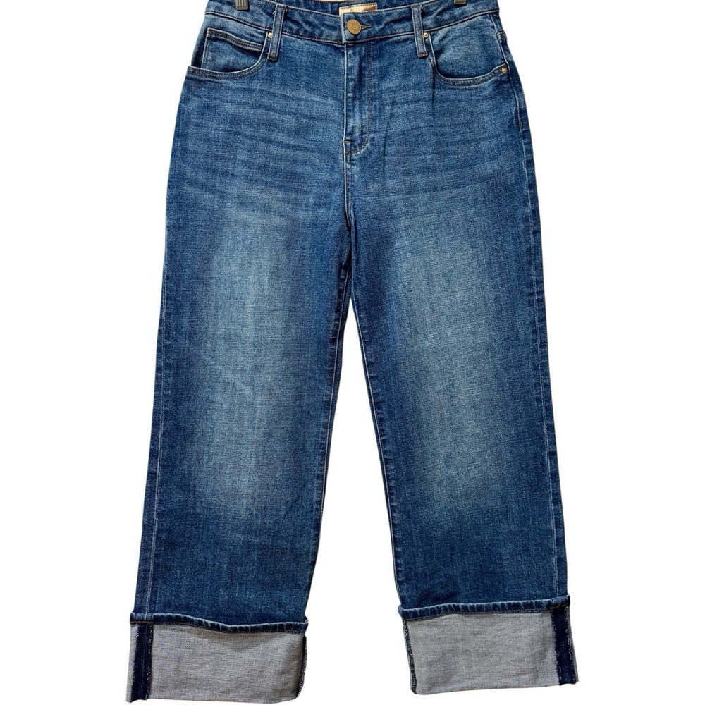 Kut from the Kloth Mid-Wash Blue Wide Leg Jeans - Picture 5 of 9